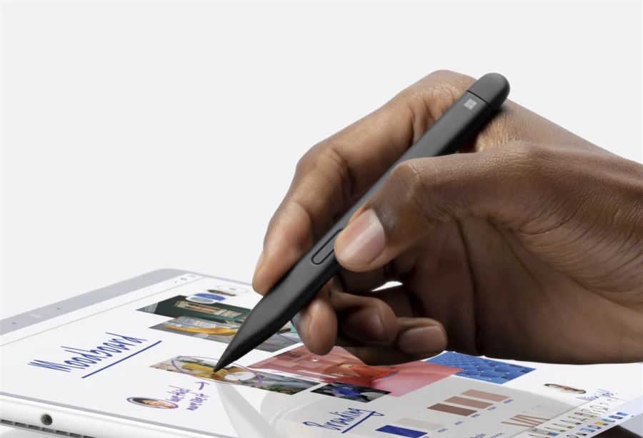 Microsoft Surface Slim Pen 2 | schwarz | Modell 1962 | Eingabestift mit 2 Tasten für Surface