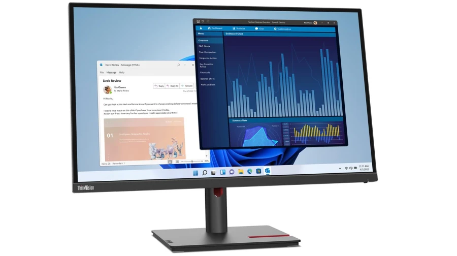 Lenovo ThinkVision T27p-30 | 27" | 4K 3840 x 2160 | HDMI DisplayPort USB-C | Schwarz