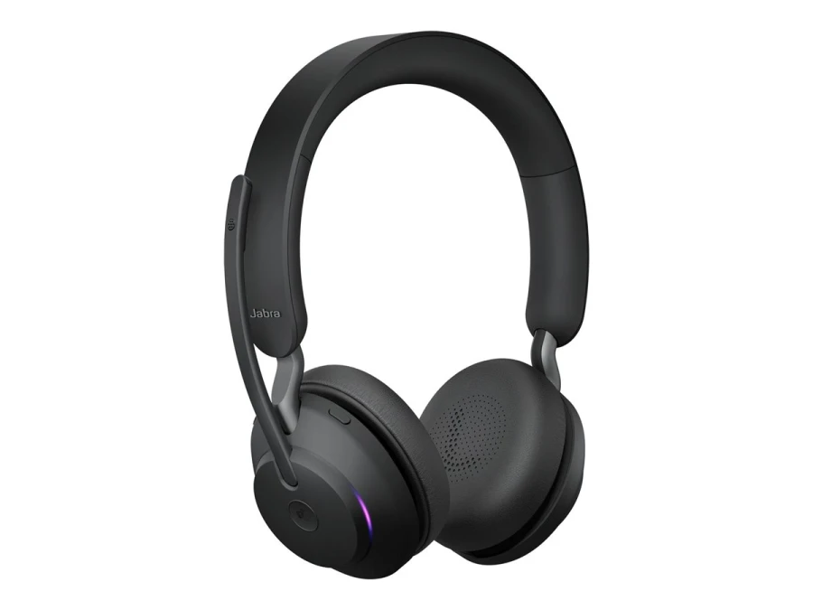 JABRA Evolve2 65 MS Stereo | On-Ear Headset | Bluetooth | USB | Schwarz ohne Bluetooth USB-A Adapter