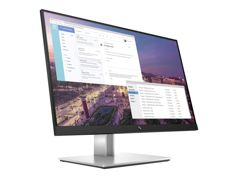 HP EliteDisplay E23 G4 | 23" | Full HD | DisplayPort HDMI VGA | schwarz/silber