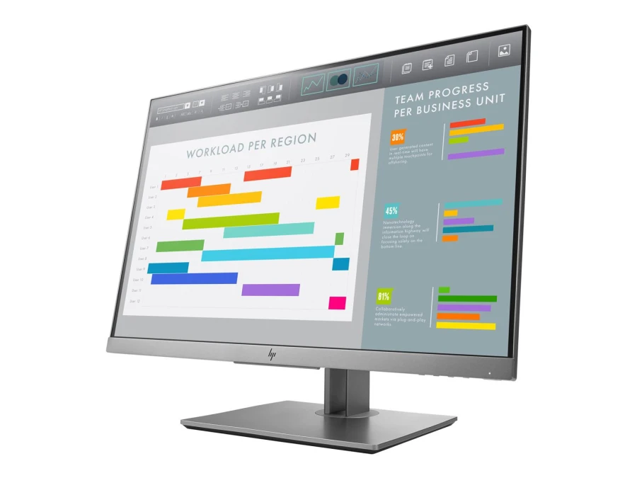 HP EliteDisplay E243i Monitor | 24" | WUXGA | silber | wie neu in geöffneter OVP
